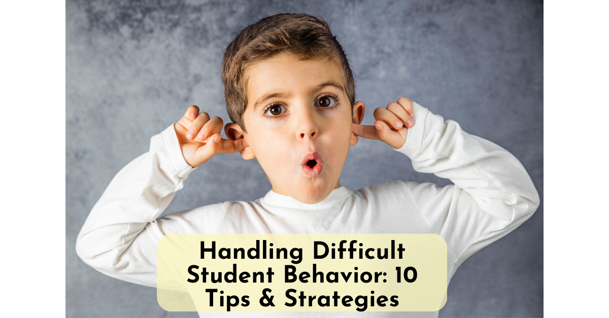 How to deal with difficult student behavior